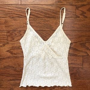 Vintage Bebe cream colored lace cami size S